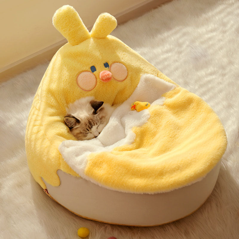 Warm Chicken Cuddle Cat Bed